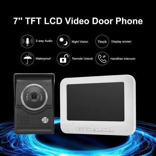7inch Video Door Phone Doorbell Intercom Kit TFTLCD Color