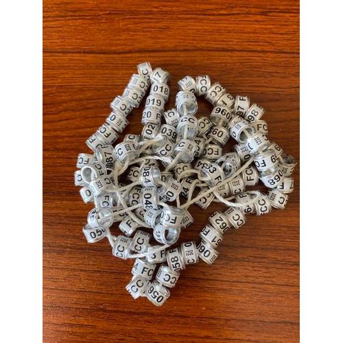 7mm Heigth 7mm Inner Ring Dove Pigeon Rings Customized Birds Foot Tags 2024 Fcc 001-100 White Outside Silver Inside