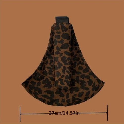 Fashion Comfortable Cotton Leopard Print Baby Carrier - Soft Cotton Tie Closure Front Carry Toddler Sling For 0-3 Years