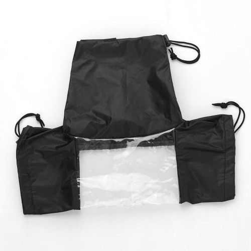 Standard Camera Waterproof Rain Cover Sleeve Protector Raincoat for Canon Nikon Sony DSLR Cameras Black - black My