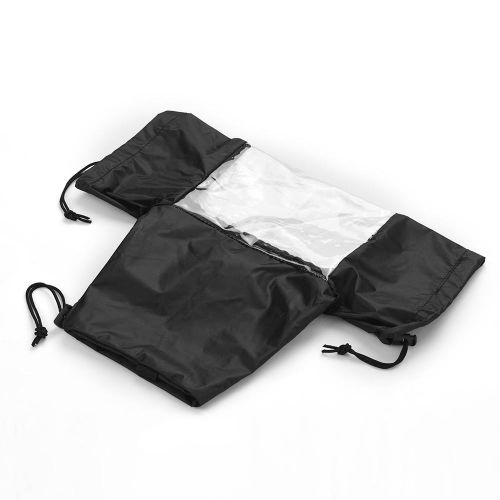 Standard Camera Waterproof Rain Cover Sleeve Protector Raincoat for Canon Nikon Sony DSLR Cameras Black - black My