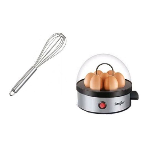 Sonifer Egg Boiler 7 Hole + 1 Egg Whisker - Silver