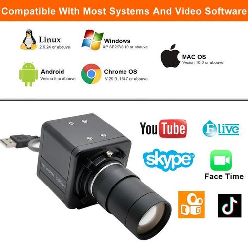 4k 8mp Imx415 Cmos Usb Webcam 2k Full Hd 30fps 4mp Industrial With 5-50mm Varifocal Lens Uvc Otg Video Camera For Live Stream