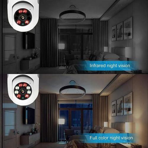 1080p Tuya Ptz Wifi Panoramic Camera Home Security Night Vision Two Way Audio Surveillance Cam Wireless E27 Bulb Lamp Cameras
