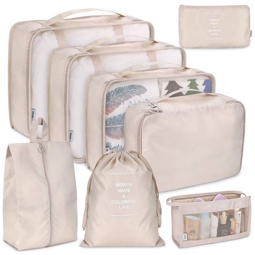 8pcs Set Travel Organizer Storage Bags Suitcase Packing Set