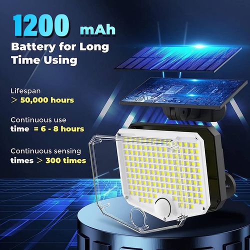 153 LED Solar Wall Light,Garden Wall Light, Waterproof IP65, With Remote Control