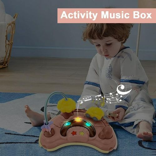 Baby Walker, 4-in-1 Discover and Play Musical Baby Walkers for Girls Boys, for 7-18 Months Infant, Pink