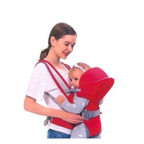 Comfortable Baby Carrier With a Hood - Red.