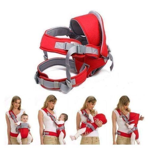 Comfortable Baby Carrier With a Hood - Red.