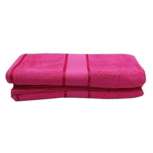 Large Cotton Bath Towel - Pink