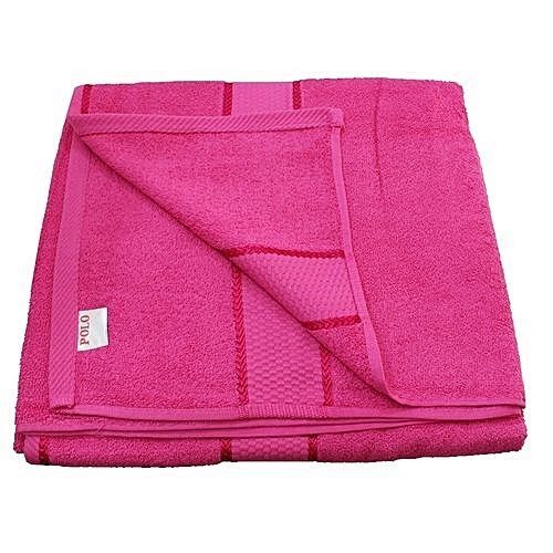 Large Cotton Bath Towel - Pink
