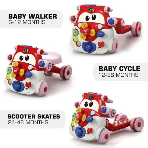 3 in 1 Baby Walker Red