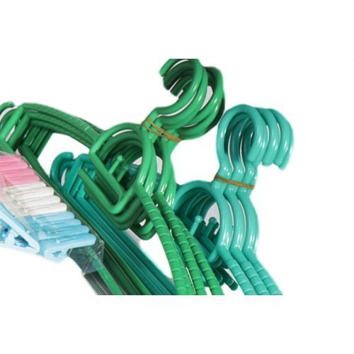 Set Of 12 Hangers & 24 Pegs - Multi Color