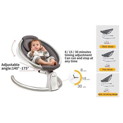 2 in 1 Multi Functional Baby Swing Grey Black