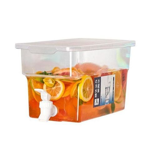 3.5L Fridge Water Beverage Dispenser With Tap - Clear