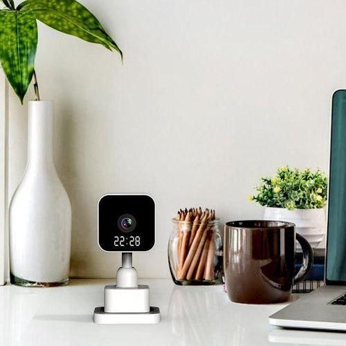 WallMount Digital Clock Camera 1080P Night Light Wireless Monitor Home Secret Invisible Small Cam Security Protect