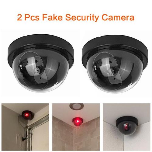Camera 2pcs Wireless Simulated Video Surveillance Indoor/outdoor With Flashing Red Led Cctv Home Security Surveilla