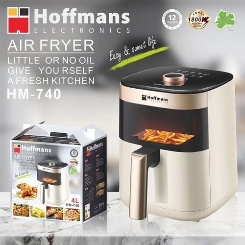 Hoffmans 4l / 4 liters electric air fryer - cream