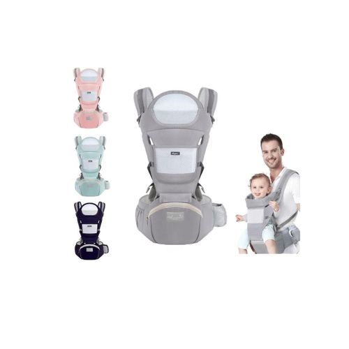 Baby Carrier With Hip Seat-Blue