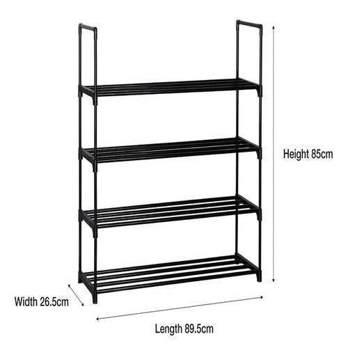 LASA 4 Tier Metal Tower 20 Pair Shoe Rack Storage Organizer Unit