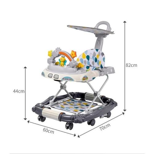 Baby 4 in 1 Baby Walker - Grey