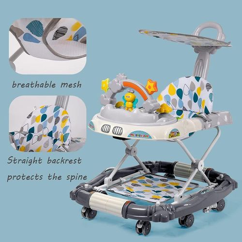 Baby 4 in 1 Baby Walker - Grey