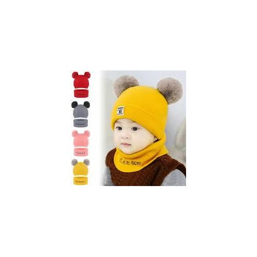 Baby Hat Scarf Set Warm Knit Baby Bonnet Hats