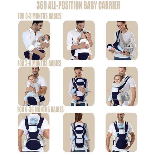 Baby Carrier with Hip Seat All Seasons,Adjustable Baby Holder Carrier for Breastfeeding- Multi