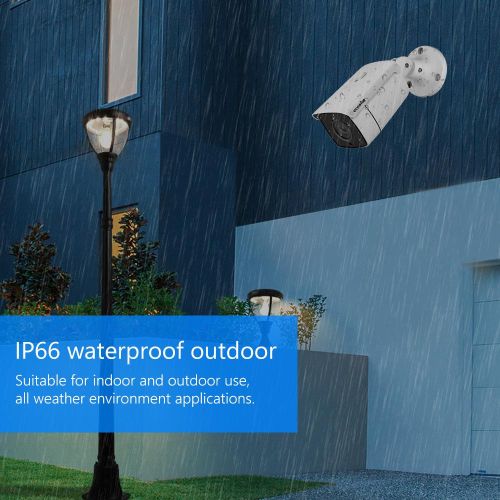 1080P Analog Security Camera Outdoor IP66 Waterproof CCTV Surveillance Camera built-in 24pcs Infrared LED,82ft Night Vision Pal System