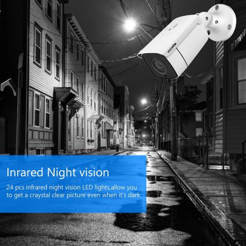 1080P Analog Security Camera Outdoor IP66 Waterproof CCTV Surveillance Camera built-in 24pcs Infrared LED,82ft Night Vision Pal System
