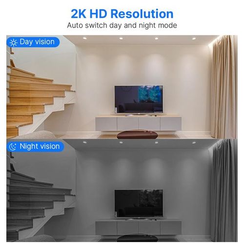 4mp V380 Pro Wifi Dual Lens Camera Color Night Vision Auto Tracking Wireless Surveillance Mini Camera