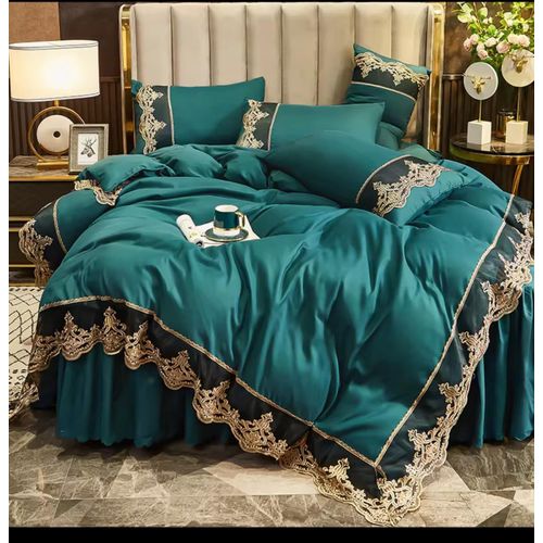 6*6  Thick Duvet With Bedsheet 2 Pillowcases And Two Pillowcases -Blue