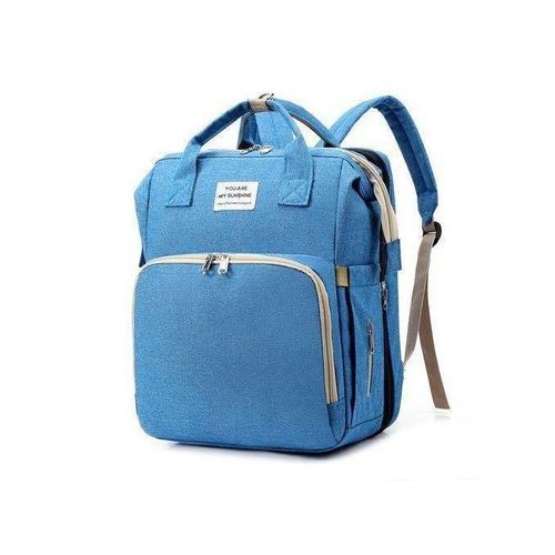2 in 1 Diaper Bag Mom Backpack Multifunctional Baby Bed - Multicolours