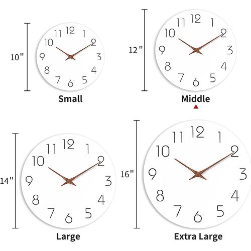 10-Inch Nordic Simple Solid Color Silent Decorative Clock - Black