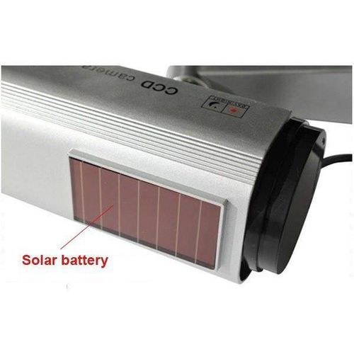 Solar Powered Camera Indoor Outoodr Dummy Bullet CCTV Security Camera with Blinking IR LED