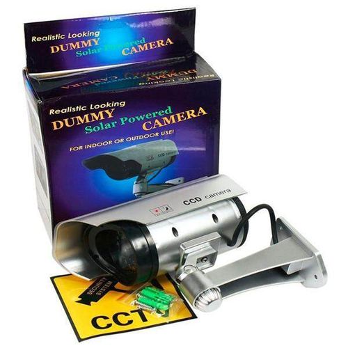 Solar Powered Camera Indoor Outoodr Dummy Bullet CCTV Security Camera with Blinking IR LED