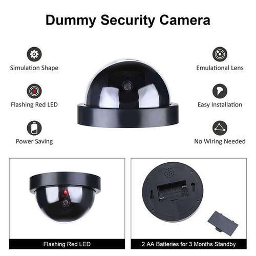 4 SET CCTV Dummy Camera Flashing Led Fake Camera Power Secur