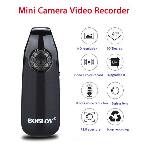 Boblov 007 Mini Digital Camera Hd Law Enforcement Cam Magnetic Body Camera Motion Detection Snapshot Loop Recording Camcorder