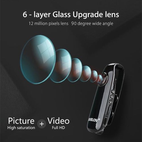 Boblov 007 Mini Digital Camera Hd Law Enforcement Cam Magnetic Body Camera Motion Detection Snapshot Loop Recording Camcorder