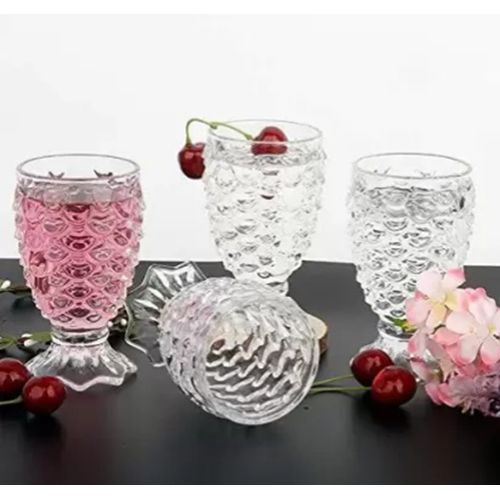 Elegant 6 Pieces Glasses For Water And Juice-Transparent