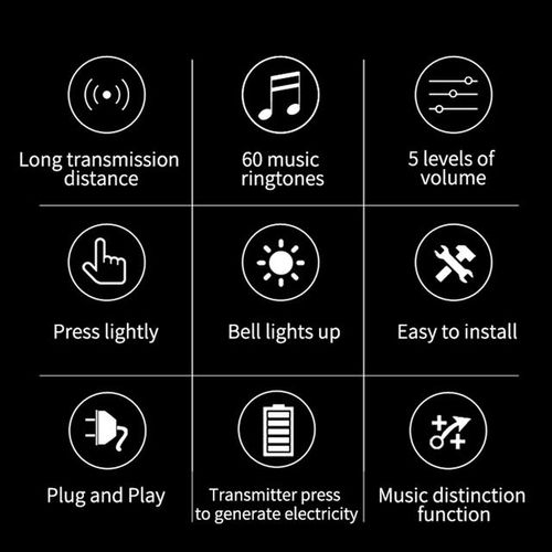 Self Powered Waterproof 433mhz Wireless Doorbell Smart Home Without Doorbell With Ringtone 150m Remote Bell