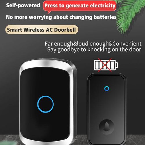 Self Powered Waterproof 433mhz Wireless Doorbell Smart Home Without Doorbell With Ringtone 150m Remote Bell