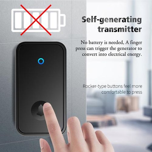 Self Powered Waterproof 433mhz Wireless Doorbell Smart Home Without Doorbell With Ringtone 150m Remote Bell