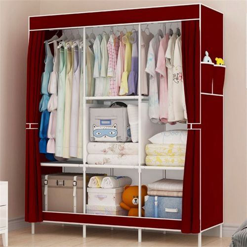 Large Capacity Cloth Cabinet, Cabinet Detachable Cabinet - Red
