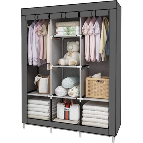 Portable Wardrobe Rack - Gray - 170*128*45cm