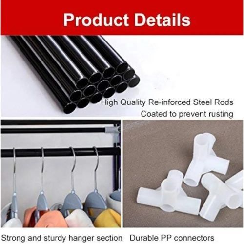 Portable Wardrobe Rack - Gray - 170*128*45cm