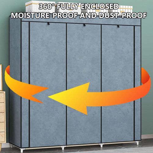 Portable Wardrobe Rack - Gray - 170*128*45cm