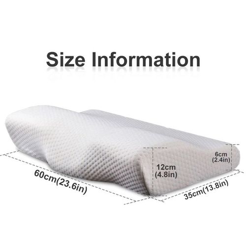 100% Natural Orthopaedic Latex Slow Rebound Memory Foam Pillow - White