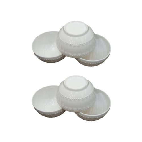 Set of 6 Soup and Salad Bowls - White