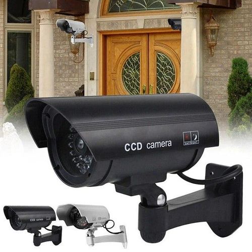 Security Camera Home Imitation Cctv Security Flashing Ir Red Led Waterproof Outdoor Indoor Black Silver